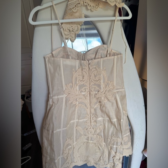 Zimmerman rebellion corset , beige Cream Lace Dress size 2 medium - Picture 7 of 10